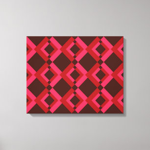 Rot, Rosa, kühn, lebhaft, cool, trendig geometrisc Leinwanddruck
