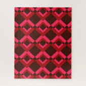 Rot, Rosa, kühn, lebhaft, cool, trendig geometrisc Puzzle (Vertikal)