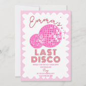 Rot Rosa Letzte Disko Party Wochenende Ausflug Einladung (Vorderseite)