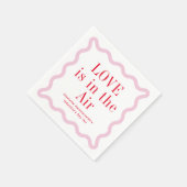 Rot-Rosa-Liebe befindet sich am Air Wavy Square Serviette (Ecke)