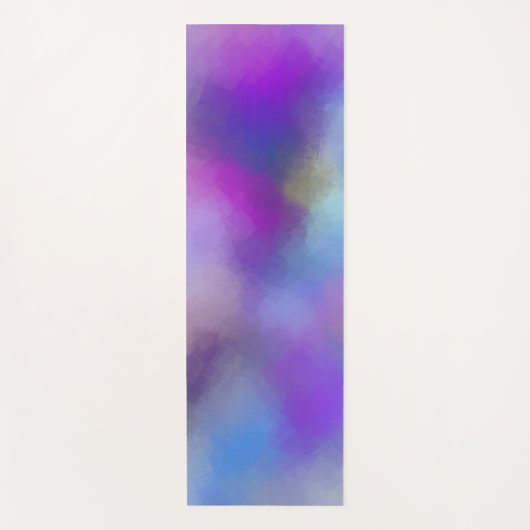 Rot rosa Lila-gelb-grüne Vorlage Yogamatte (Vorderseite)