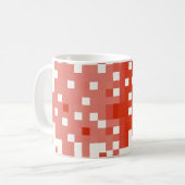 Rot-Rosa-Pixel-Muster Kaffeetasse (Vorderseite Links)
