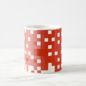 Rot-Rosa-Pixel-Muster Kaffeetasse (Mittel)