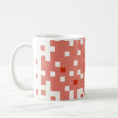 Rot-Rosa-Pixel-Muster Kaffeetasse (Links)
