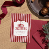 Rot Rosa Schleife Streifen Frohe Weihnachten Feier