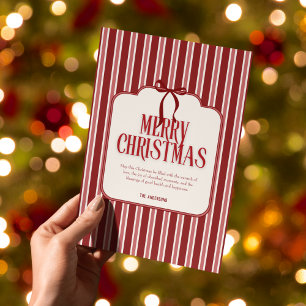 Rot Rosa Schleife Streifen Frohe Weihnachten Feier