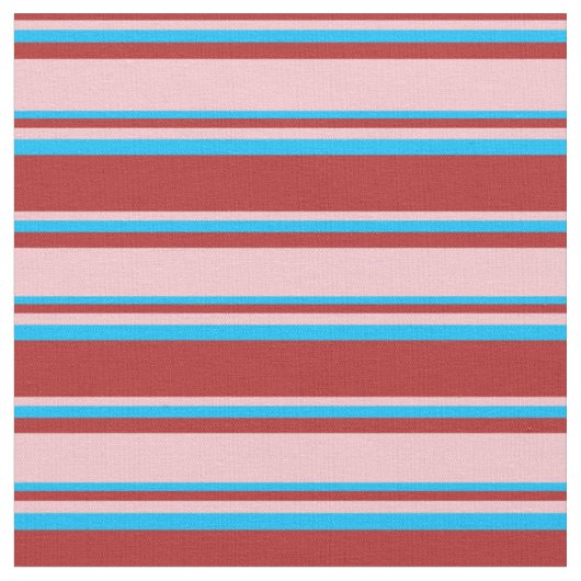 Rot, Rosa und Deep Sky Blue Lines Muster Stoff (Nahaufnahme)