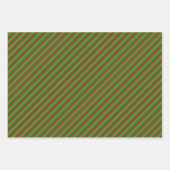 Rot, Rosa und grüne Candy Cane gestreift Geschenkpapier Set (Vorderseite 2)