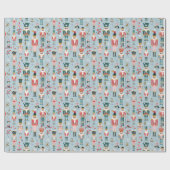 Rot, Rosa und grüne Weihnachtsernährungsmittel, Bl Geschenkpapier (Flach)