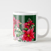 Rot, Rosa und Lachs Poinsettias Jumbo-Tasse (Rechts)