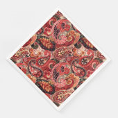 Rot, Rosa und Vintag Paisley Floral Serviette (Ecke)