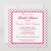 Rot-, Rosa- und Weißherz-Brautparty laden ein Einladung (Rückseite)