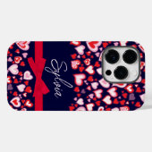 Rot, rosa, violett und Name der Marine Case-Mate iPhone Hülle (Rückseite (Horizontal))