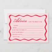 Rot-Rosa-Wavy-Ratschlag für die Brautkarte Einladung (Vorderseite)
