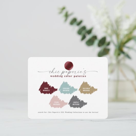 Rot-Rosa-Winter-Hochzeitsfarbenpalette (Stehend Vorderseite)