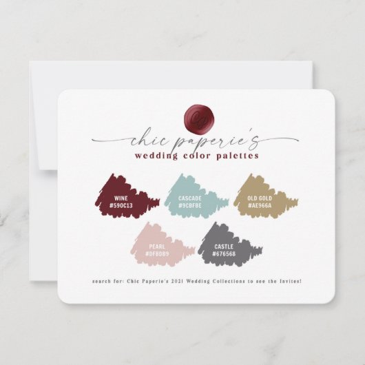 Rot-Rosa-Winter-Hochzeitsfarbenpalette (Vorderseite)