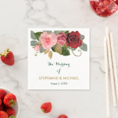 Rot-Rose-Hochzeit Serviette (Beispiel)