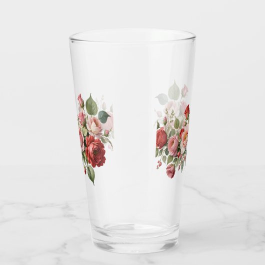 Rot-Rose-Swag Glas (Rechts)