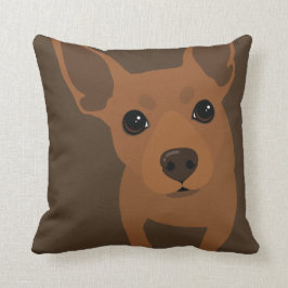 Rot/Rost-minimales Button-Inhaberthrow-Kissen Kissen