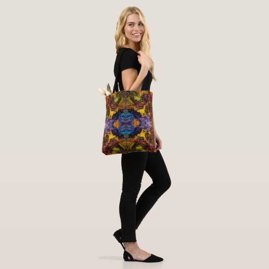 Rot-Rot-Mosaik Tasche (Am Model)