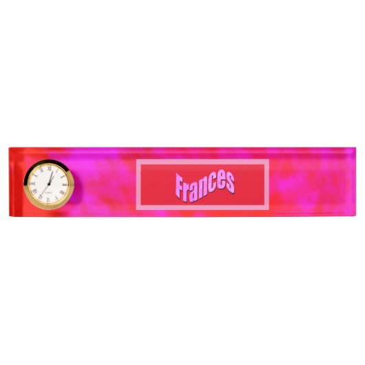 Rot-Rot-Rosa-Franken-Logo, Namensplakette (Vorderseite)