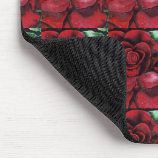 "Rot, Rot, Rose" Blumenmousepad Mousepad (Ecke)