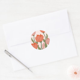 Rot-Rot-Rose-Rundsticker Runder Aufkleber
