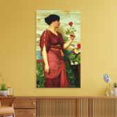 Rot, rote Rose Leinwanddruck (Insitu (Wohnzimmer))