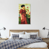 Rot, rote Rose Leinwanddruck (Insitu (Schlafzimmer))
