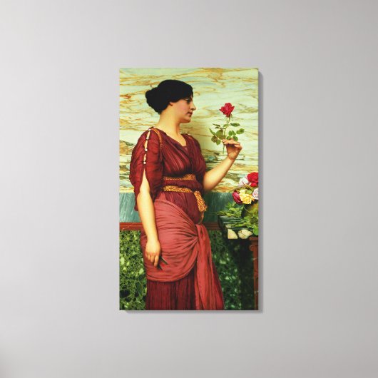 Rot, rote Rose Leinwanddruck (Vorderseite)