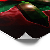 Rot, Rote Rose Poster (Ecke)