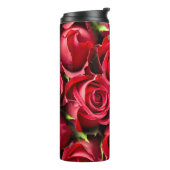 Rot, rote Rosen Thermosbecher (Nach links gedreht)