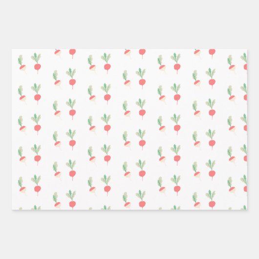 Rot, Rübenpapier, Set 3 Geschenkpapier Set (Vorderseite 3)