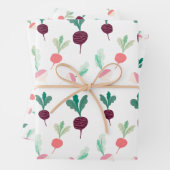 Rot, Rübenpapier, Set 3 Geschenkpapier Set (Beispiel)