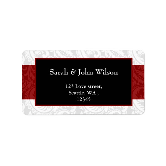 rot, Rücksendekennzeichen Adressaufkleber (Vorne)