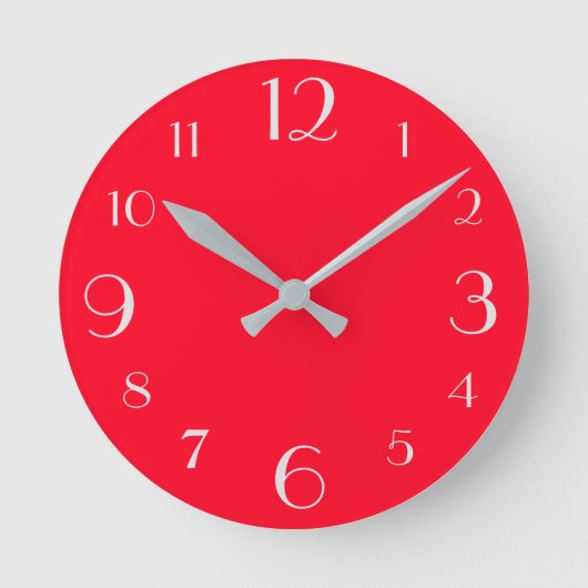 Rot Runde Wanduhr (Vorderseite)