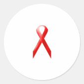 Rot Runder Aufkleber (Vorderseite)