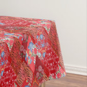 Rot, rustikal, Patchwork Tischdecke (Beispiel)