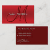 Rot schattiert einfache kundenspezifische visitenkarte (Vorne/Hinten)