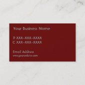 Rot schattiert einfache kundenspezifische visitenkarte (Rückseite)