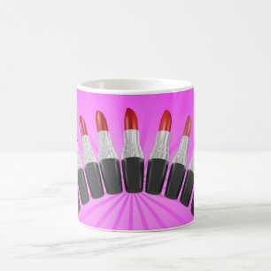 Rot schattiert Lippenstift-Tasse Kaffeetasse