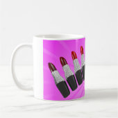 Rot schattiert Lippenstift-Tasse Kaffeetasse (Links)
