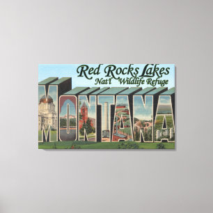 Rot schaukelt See-Park, Montana Leinwanddruck