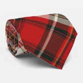 Rot, Schokolade und Creme Kariert Krawatte (Gerollt)