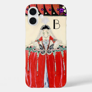 ROT, SCHÖNHEIT SCHÖNHEIT KOSTEN DESIGN MONOGRAM iPhone 16 PLUS HÜLLE