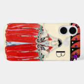 ROT, SCHÖNHEIT SCHÖNHEIT KOSTEN DESIGN MONOGRAM Case-Mate iPhone HÜLLE (Rückseite (Horizontal))