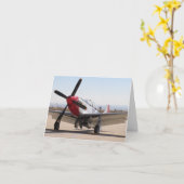 Rot-Schwanz des Mustang-P-51 Karte (Gelbe Blume)