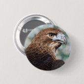 Rot-Schwanz Falke-Knopf Button (Vorne & Hinten)