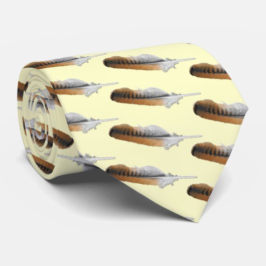 Rot-Schwanz Falkefeder Krawatte (Gerollt)