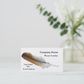 Rot-Schwanz Falkefeder Visitenkarte (Stehend Vorderseite)